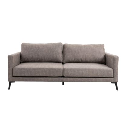 308c7a6641e3a01925aec7a6b86d789bacafec158042dbd4d5f9dd5997e9ab14-1.jpg An Image of Frey PU Leather 3 Seater Sofa - Grey Grey