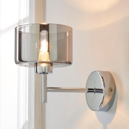 An Image of Elsie Wall Light Chrome Silver