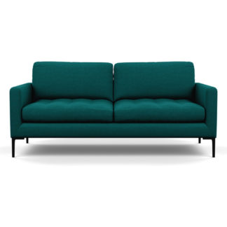 An Image of Heal's Eton 3 Seater Sofa Brushed Cotton Pine Black Feet
