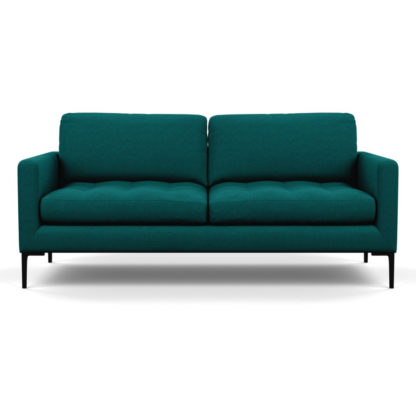An Image of Heal's Eton 3 Seater Sofa Brushed Cotton Pine Black Feet