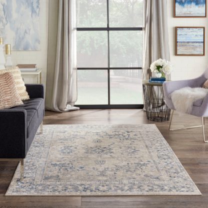 An Image of Malta 5 Rug Blue/Natural