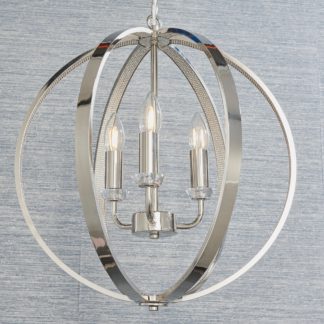 An Image of Endon Ritz 3 Light Ceiling Fitting Chrome Chrome