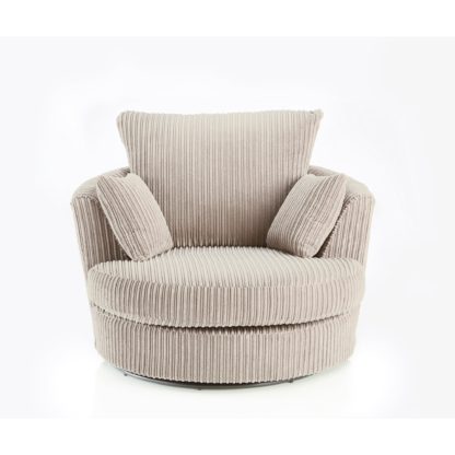 An Image of Champ Fabric Swivel Chair Charcoal