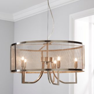 An Image of Milo 5 Light Mesh Ceiling Fitting Gold