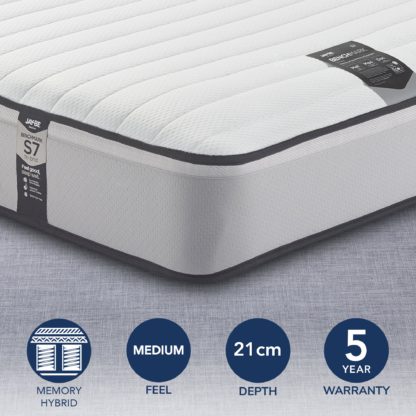 An Image of Jay-Be Benchmark S7 Tribrid Pocket Sprung Memory Mattress White