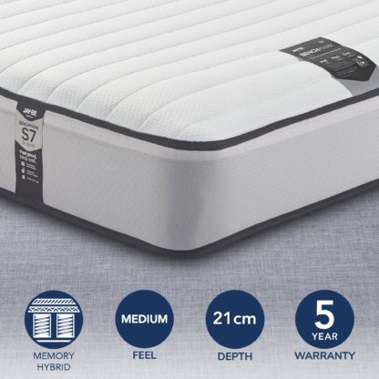 33f3401f5d9f26fb2a48b6fa66cd2a10feaacba5adbad2016606a2085e91544d-1.jpg An Image of Jay-Be Benchmark S7 Tribrid Pocket Sprung Memory Mattress White