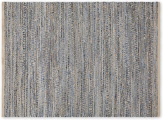 An Image of Jozua Jute & Denim Chindi Rug, Large 160x230cm, Indigo Blue