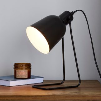 An Image of Sivas Leaning Wire Black Task Desk Lamp Black