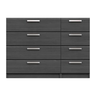 An Image of Piper 8 Drawer Wide Chest Graphite (Grey)