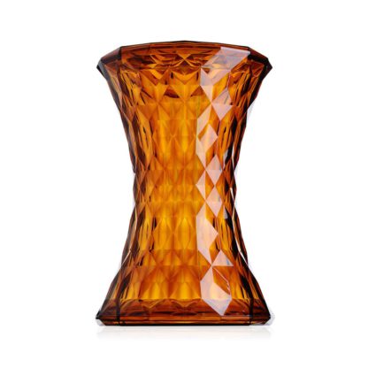 An Image of Kartell Stone Stool Crystal W30 X H45 cm