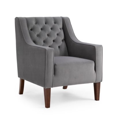 35d42cfd9287ca6ba514d483f0dd51c0f363c0596430b6d9e4efde328be0dbf6-1.jpg An Image of Isabel Velvet Chesterfield Armchair Blush