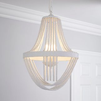 An Image of Ethel Beaded Chandelier White