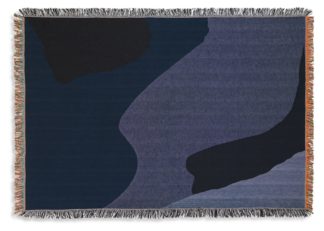 An Image of ferm LIVING Vista Throw Dark Blue