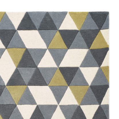 An Image of Honeycomb Geo Rug Grey/Multi-Coloured/Yellow