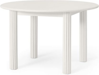 An Image of Tambo 4 Seat Round Dining Table, Ivory Stained Oak