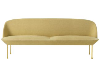 An Image of Muuto Oslo 3 Seater Sofa Hallingdal 407 Yellow