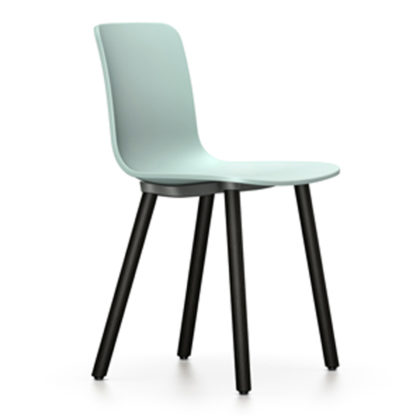 An Image of Vitra Hal Wood Chair 01 Dark Light Oak Legs