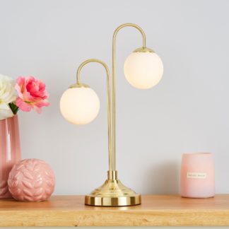 An Image of Gigi White Table Lamp Pink