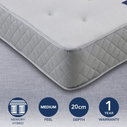 An Image of Fogarty Memory Coil Mattress White