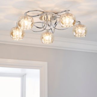 An Image of Seychelles 5 Light Chrome Ceiling Fitting Chrome