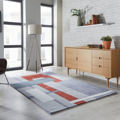 3af6de4d19f2831c577cf7cce2cb17aedef5b7034b5bc93b79e295ae3153ef83-1.jpg An Image of Elements Farg Abstract Rug Grey/Multi-Coloured