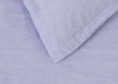 An Image of Heal's Washed Linen Lilac Duvet Cover Double