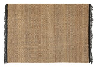 An Image of Heal's Hanson Jute Rug Black 120 x 180cm