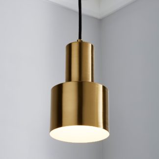 An Image of Cole Brushed Metal Pendant Ceiling Fitting Gold