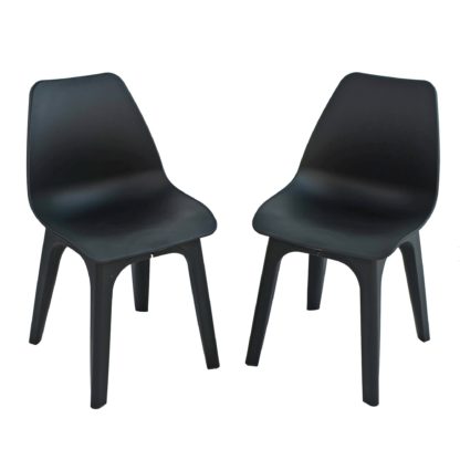 An Image of Eolo Pack of 2 Matte Chairs Grey