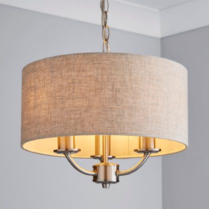 3ca6715a5e75bf3e13f4894d9aac5c0832e5a03aaf730bd593063fbecf52972c-1.jpg An Image of Preston 3 Shaded Steel Ceiling Fitting Natural
