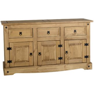 An Image of Corona Pine Large Sideboard Brown