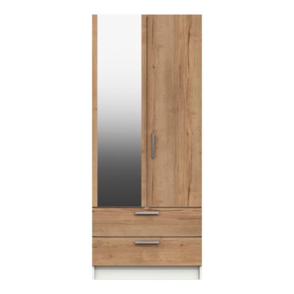 An Image of Piper 2 Door Combi Wardrobe Graphite (Grey)