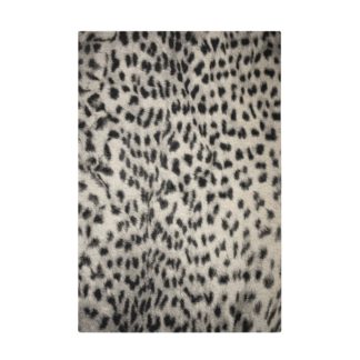An Image of Snow Leopard Rug Grey and White