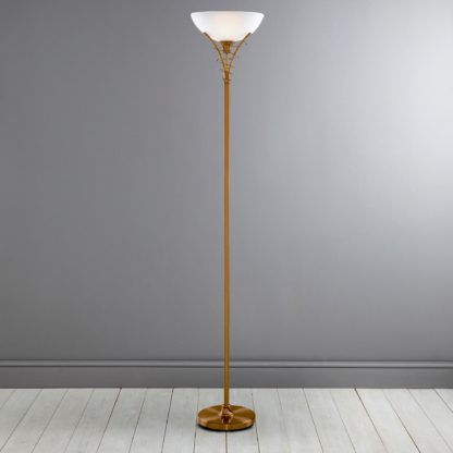 An Image of Linea Antique Brass Floor Lamp Bronze