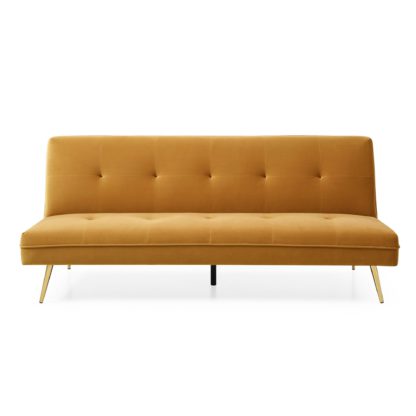 An Image of Juno Velvet Sofa Bed - Blush Blush