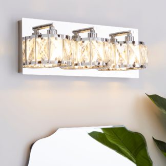 An Image of Kylie Bathroom 3 Light Wall Light Chrome