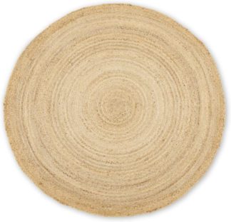 An Image of Enzo Round Jute Rug 150cm diameter, Plain