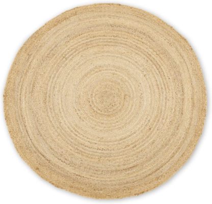 An Image of Enzo Round Jute Rug 150cm diameter, Plain