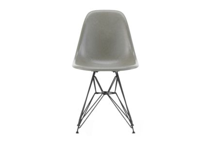 An Image of Vitra Eames Fibreglass Chair DSR Eames Sea Foam Green 30 Basic Dark Powder