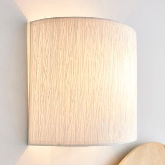 An Image of Taora Paper Ivory Shade Wall Light Cream