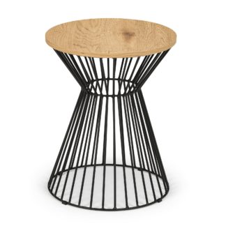 An Image of Jersey Round Wire Lamp Table Brown