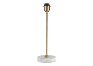 An Image of Heal's Simple Stick Table Lamp White Marble