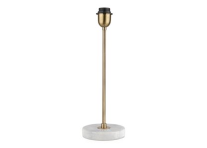 An Image of Heal's Simple Stick Table Lamp White Marble