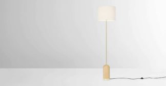 An Image of Gilda Floor Lamp, Light Wood & White