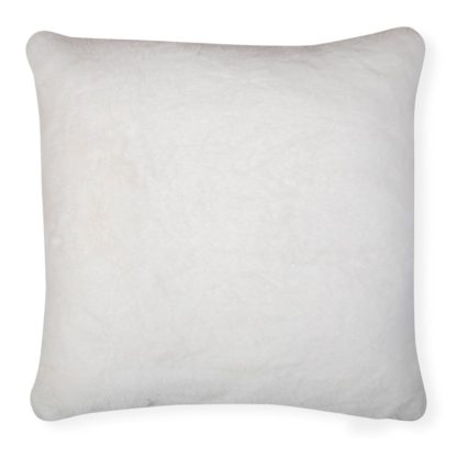 An Image of Heal's Faux Fur Cushion Cream 50 x 50cm