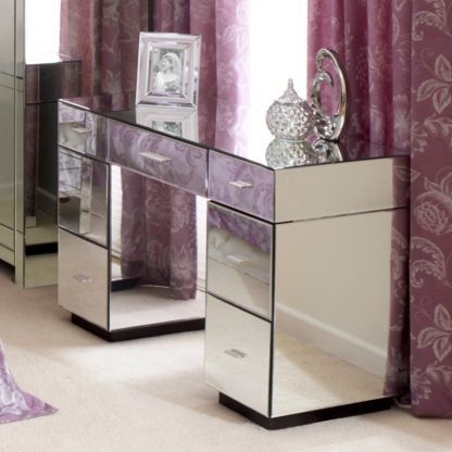 An Image of Venetian Mirrored Dressing Table Clear