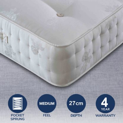 457eb542eaa75057aff94c955c3384a5a3cd79b72e06119b20f4e63afe0ee042-1.jpg An Image of Bedmaster Signature Gold 1800 Mattress White