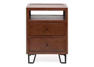 An Image of Heal's Brunel Bedside Table Dark Wood