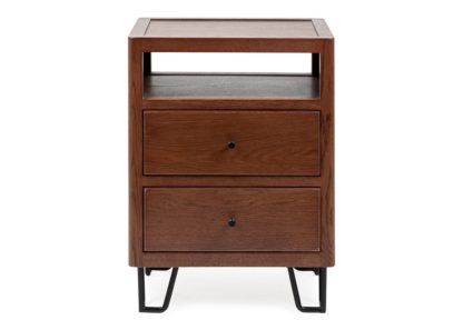 An Image of Heal's Brunel Bedside Table Dark Wood