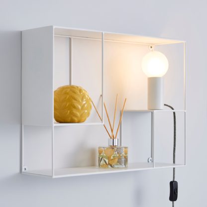 An Image of Bradford Shelf Wall Light Matt Black